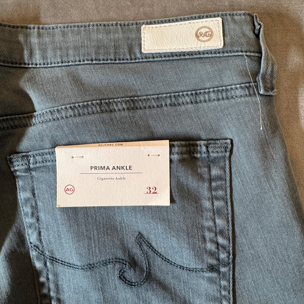 AG Adriano Goldschmied Prima Ankle Cigarette Ankle Jeans 32 Blue Gray Stretch - Picture 6 of 9